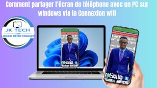 Comment partager lécran de téléphone avec votre PC via la connexion wifi [upl. by Enelehs687]