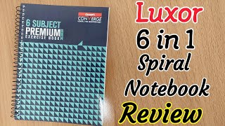 Luxor 6 Subject Spiral Notebook Review  Luxor Converge Premium Notebook [upl. by Charlot521]