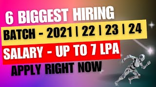 6 Latest Off Campus Drive for 2021  2022  2023 Batch  Freshers Jobs 2024  Off Campus Jobs 2024 [upl. by Hercules]