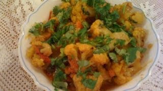 Cauliflower Tomato Curry Gobi Tomato Sabz for chapati puri rotiCauliflower Recipes [upl. by Nyleve867]