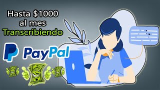 Scribie Sin Mínimo de Pago para Ganar Dinero a Paypal Gratis  Trabaja en Casa con Transcripciones [upl. by Denison]