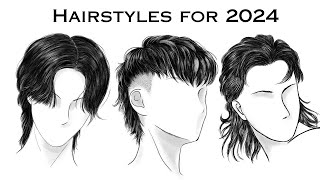 Top 5 Trending Mens Hairstyles for 2024 [upl. by Yrem774]