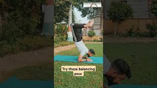 Strength your muscles balancing pose strength muscle morning yoga [upl. by Sheeb]