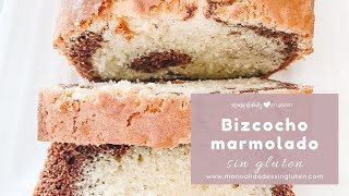 BIZCOCHO MARMOLADO SIN GLUTEN  Súper tierno  esponjoso [upl. by Tisbee]