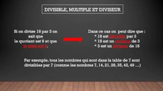 Divisible multiple et diviseur [upl. by Coco]