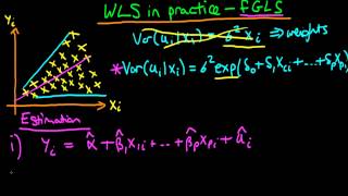 Weighted Least Squares in practice  feasible GLS  part 1 [upl. by Alidus]