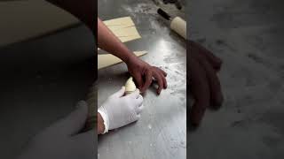 Croissant folding process TheBreadFactory2020 [upl. by Anallese]