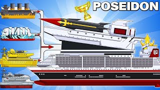 MEGA BOSS POSEIDONTANIC vs MEGA TANK  Cartoons about tankNina tank cartoon [upl. by Yehsa931]