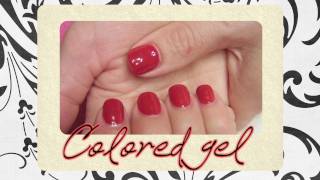 ☆★Gel nail tutorial  Colored gel★☆ [upl. by Kienan]