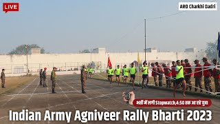 Indian Army Agniveer Rally Bharti 2023  Army Bharti 2023  Agniveer Physical  ARO Charkhi Dadri [upl. by Zebedee]