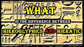 What Is The Difference Between Hieroglyphics And Hieratic writingAncient Egypt [upl. by Willyt]