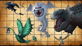 Dragons Size Comparison of How To Train Your Dragon 1  SPORE [upl. by Todhunter]