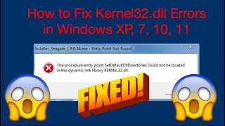 How to Fix Kernel32dll Errors in Windows XP 7 10 11 [upl. by Ik]