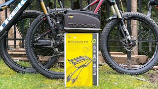 Rear Rack for Full Suspension Mountain Bikes Topeak TetraRack Review [upl. by Notsud14]