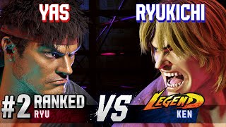 SF6 ▰ YAS 2 Ranked Ryu vs RYUKICHI Ken ▰ High Level Gameplay [upl. by Eimor534]