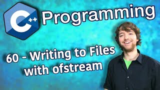 C Programming Tutorial 60  Writing to Files with ofstream [upl. by Nanor]