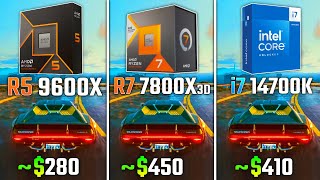 RYZEN 5 9600X vs RYZEN 7 7800X3D vs INTEL i714700K  Test in 6 Games [upl. by Annah713]