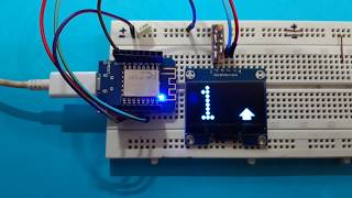 ESP8266 with I2C OLED 13quot  SH1106demo display ELEVATOR [upl. by Kevon388]