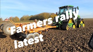 Farm update 311 Farmers rally info for the 19th in London cultivating after sugar beet amp drilling [upl. by Eignat]