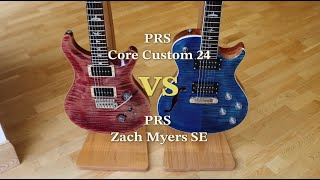 PRS Custom Core 24 vs PRS Zach Myers SE [upl. by Ellehcram436]