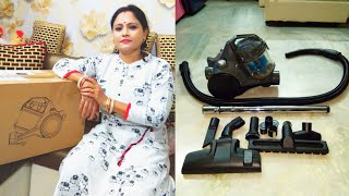 AmazonBasics Cylinder Bagless Vacuum Cleaner with Power Suction  Unboxing  Bengali Review [upl. by Nelyahs]