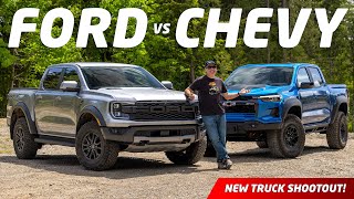 OffRoad Truck Shootout 2024 Chevy Colorado ZR2 Bison vs Ford Ranger Raptor [upl. by Nilre]