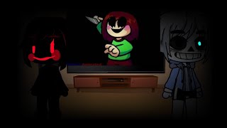 Реакция на Chara vs BF Knife Fight Friday Night FunkinAnimation Автор Chinos Animated [upl. by Annairam]