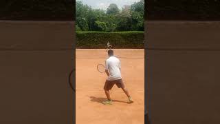 Unforced error goes very far away shorts tennis sports youtubeshorts [upl. by Lahpos]