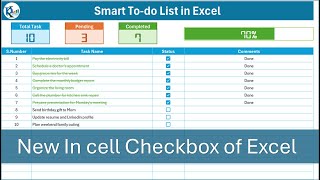 Smart Todo List with Excels New Checkbox Feature [upl. by Soloman]