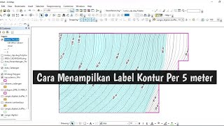 Tutorial ArcGIS  Cara Menampilkan Label Kontur Per 5m 👍 [upl. by Osbourn958]