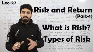 22 Risk and its Types  Risk and Return part1  BBA MBA Business studies [upl. by Cinamod]