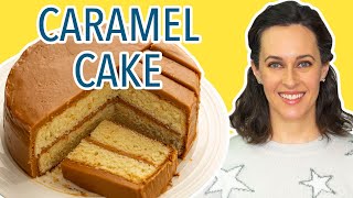 Southern Caramel Cake Recipe from Southern Living  How to Make Caramel Icing [upl. by Rialcnis]