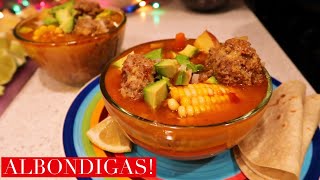 Delicious Albondigas Mexican Meatball soup 😋Step by step tutorial [upl. by Lamee]