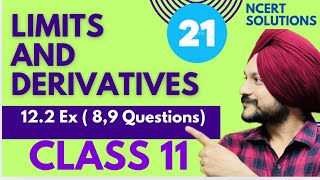 21 Limits and Derivatives  Class 11th Maths NCERT  Chapter 12  Ex 122  Questions 89th [upl. by Libnah]