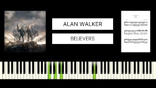 Alan Walker x Conor Maynard  Believers BEST PIANO TUTORIAL amp COVER [upl. by Anaher]