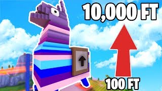 Worlds Tallest Llama Parkour Challenge Fortnite Creative mode [upl. by Jocelyn]