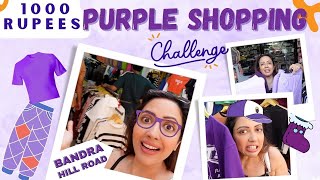 1000 Rupees PURPLE Shopping Challenge  Crazzzyyyy Experience  Garimas Good Life [upl. by Lee415]