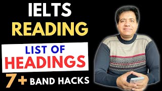 IELTS Reading  List Of Headings 7 Band Hacks By Asad Yaqub [upl. by Brout]