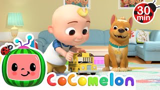 Wheels on the Bus Toy Edition  CoComelon Nursery Rhymes [upl. by Kurth]