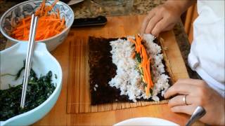 How to roll your own kimbap 김밥 [upl. by Elletnuahs907]