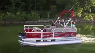 SUN TRACKER Boats 2015 BASS BUGGY 16 DLX and ET Fishing Pontoons [upl. by Iden792]