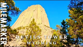 4K DEVILS TOWER  Wyoming  Relaxing 4K Scenic Mountain Walk with Binaural Audio [upl. by Davin39]