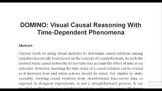 DOMINO Visual Causal Reasoning With Time Dependent Phenomena [upl. by Eiroj]