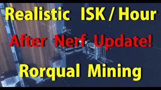 Realistic ISKHour mining in a Rorqual  After Nerf Patch [upl. by Conlan]