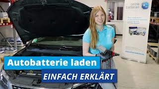 Autobatterie laden  Ladegerät anschließen  Tutorial [upl. by Eiznekcm503]