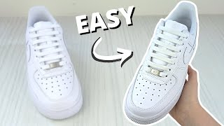 HOW TO BAR LACE NIKE AIR FORCE 1s EASY Way [upl. by Tsenre]