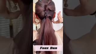 How to make Faux Bun Hair Style shorts trending ytshorts viral [upl. by Oby]