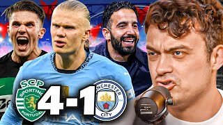 SPORTING LISBON 41 MAN CITY REACTION [upl. by Gunzburg132]