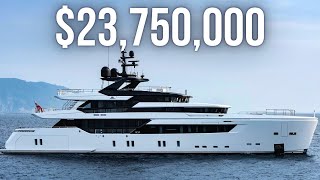 Touring a 23750000 Italian Superyacht with a Three Level Owners Suite [upl. by Atsirhc]