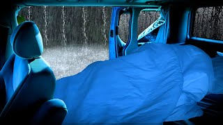 Relaxing Rain Sound For Insomnia  HEAVY RAIN And Distant Thunder Through Car Window  ASMR [upl. by Retsel213]